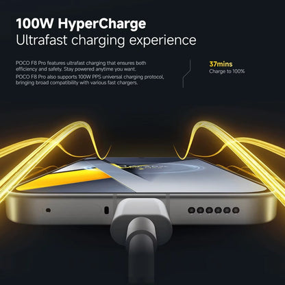 Global Version POCO F8 Pro Snapdragon 8 Elite Processor Smartphone 6.59" 120Hz HyperRGB Display 6210mAh Battery 100W HyperCharge