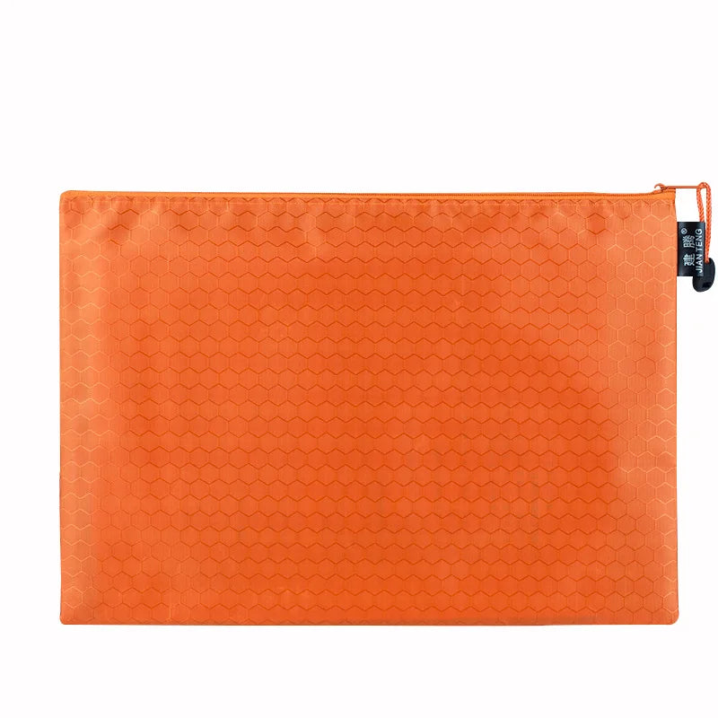 A4 Waterproof Canvas File Folders Football Pattern Thick File Bag Student Teacher Document Bag Business School Supplies