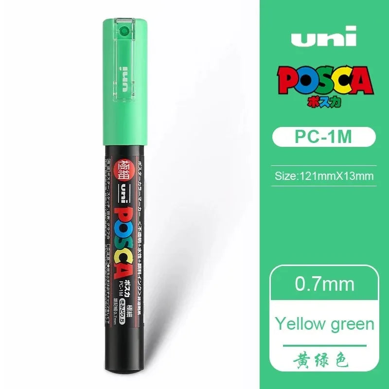 1pcs Japan UNI POSCA Markers PC-1M/3M/5M Acrylic Graffiti Pen Waterproof DIY Stackable Color Art Painting School Supplies