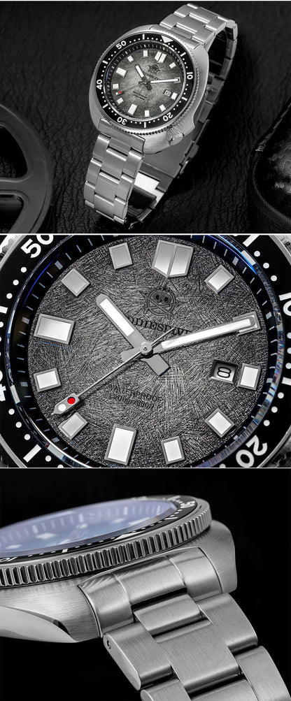 ADDIESDIVE Men Watch Sapphire Glass AR Coated Quartz Watches Luminous 200m Waterproof Turtle Diver Watch Reloj Hombre AD2511