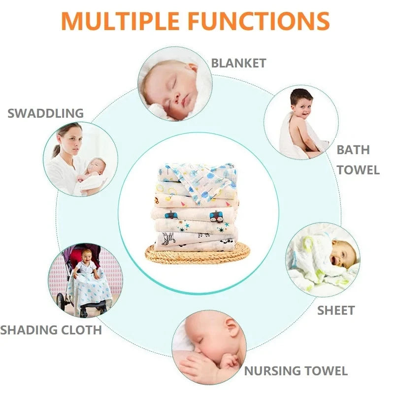 Swaddle Newborn Baby Blanket Muslin Blanket Bed Sheet Baby Bath Towel Multi Designs Functions Baby Wrap Infant Quilt