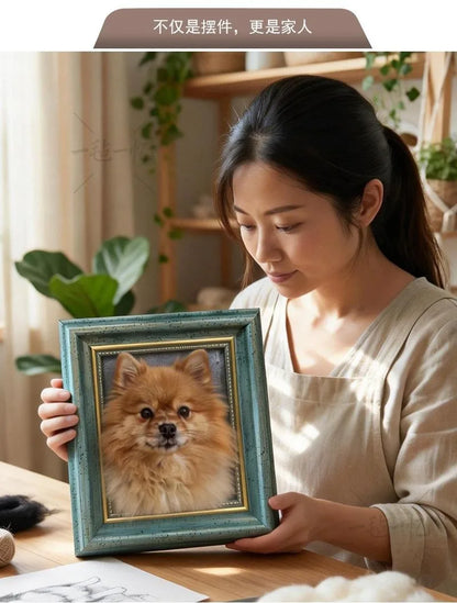 Custom Handmade Wool Felt Pet Portrait Doll Personalized Realistic Cat Dog Simulation Plush Stuffed Animals Birthday Gifts