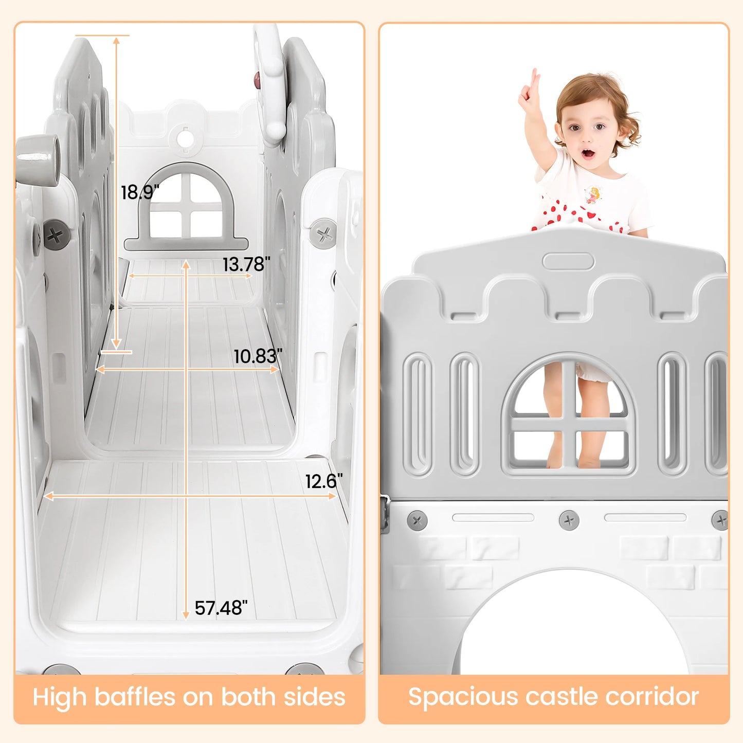 Children's Slide Outdoor Indoor Domestic Baby Sports 8 in 1 Slide Playset Family Multifunction Amusement Park Toys
