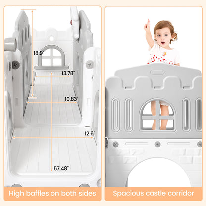 Children's Slide Outdoor Indoor Domestic Baby Sports 8 in 1 Slide Playset Family Multifunction Amusement Park Toys