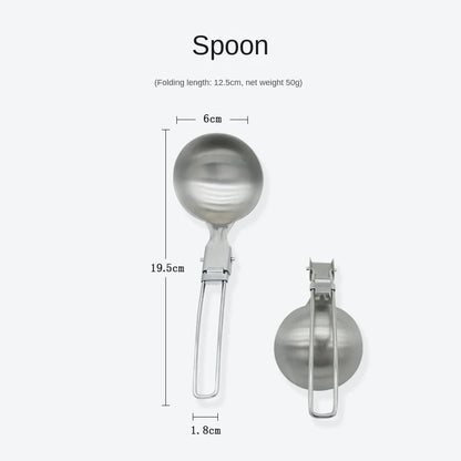 Folding Spatula Spoon Shovel Food Turner Portable 304 StainlessSteel Outdoor Camping BBQ Cooking Tableware Picnic Supplies ﻿