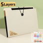 5 Layers A4 File Folder Storage Bag Test Paper Desktop Tool School Stationery Office Supplies