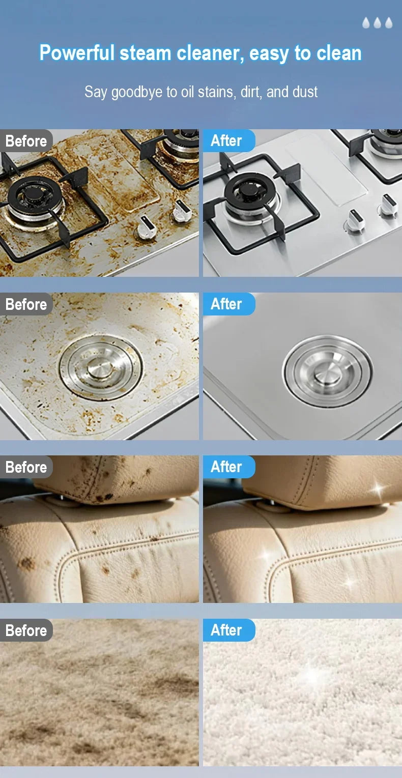 Multifunctional Handheld High Pressure Steam Cleaner Portable Household Steam Machine for Kitchen Hood Home Car Cleaning