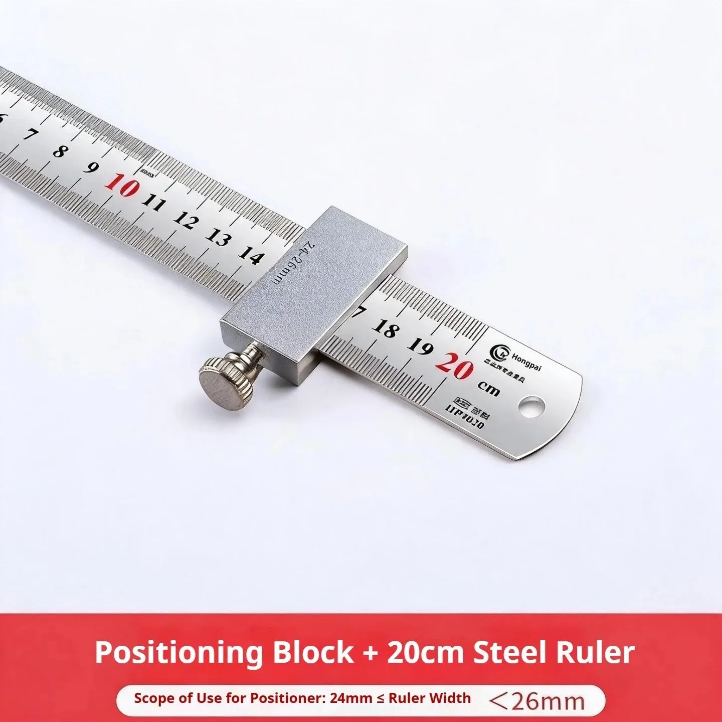 New Protable Accurate positioning Woodworking Tools Carpentry Steel Ruler Positioning Limit Block Measuring Marking Gauge