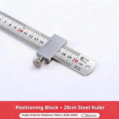 New Protable Accurate positioning Woodworking Tools Carpentry Steel Ruler Positioning Limit Block Measuring Marking Gauge