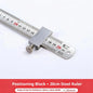 New Protable Accurate positioning Woodworking Tools Carpentry Steel Ruler Positioning Limit Block Measuring Marking Gauge