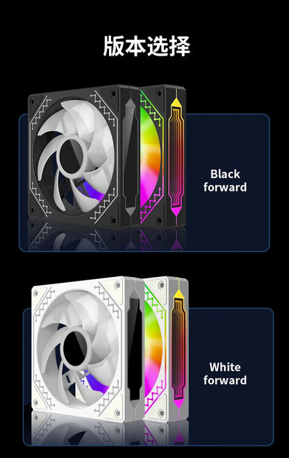 TEUCER Prism12025 PC Case Fan 120mm 5V 3Pin ARGB Cyclic Mirror Light Effect PWM 800 to 2000RPM Cooling Fan 3 Piece Set