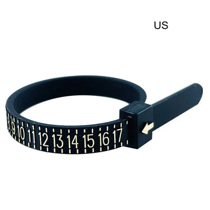 UK/US/EU/HK/JP Ring Sizer Finger Circumference Size Measurement Belt Measuring Reusable Finger Size Gauge Jewelry Sizing Tool