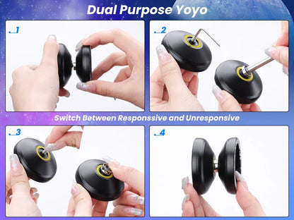 MAGICYOYO V3 Yoyo for Kids 8-12 or Above, Responsive Yoyo Professional with Dual Function, Professional Trick Yo yo for Adults w