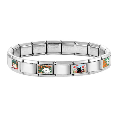 Y2K Cute Funny Sofa Cats Dogs Italian Charm Fit 9mm Stainless Steel Women DIY Bracelet Drop Shipping Fashion Jewelry Wholesale