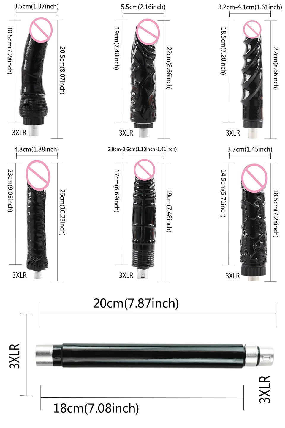 FREDORCH Sex Machines More Attachment Masturbating Pumping Sex Gun Adjustable with Dildo Couples Sex Toy Love Machine for Couple