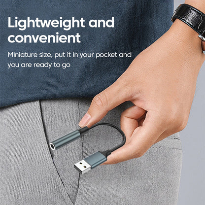USB To 3.5MM Jack Audio Adapter USB to 3.5mm Headset/Microphone External Stereo Sound For PC Laptops USB to 3.5 Jack Adapter