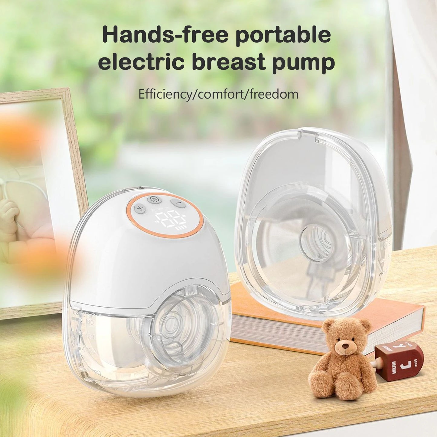 Wearable Breast Pump 12 Level of Suction Low Weight and Low Noise Hands Free Electric Breast Pump Milk Collector BPA-free