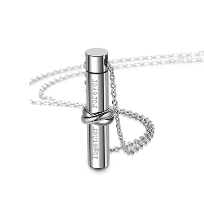 Cremation Necklace - Stainless Steel Ashes Pendant for Human Ash, Memorial Urn Jewelry Keepsake