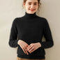 Cashmere Sweater Women's Turtleneck Long Sleeved Knitted Pullover 100% Pure Cashmere Base Sweater Korean Version Women's Top