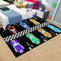 Construction Car Print Area Rug Washable Carpets for Kids Bedroom Living Room Kitchen Entrance Mat Non Slip Flannel Mats