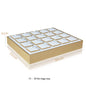 Luxury Gold White PU Leather Necklace Ring Earring Holder Jewelry Tray Series Jewelry Disply Jewellery Organizer Box