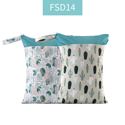 HappyFlute Baby Diaper Bags Double Zippered Wet/Dry Bag Waterproof Wet Cloth Diaper Backpack Reusable Diaper Cover WetBag