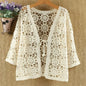 Elegant Summer Hollow Lace Cardigan Sweater Women Wide Loose Floral Knitted Sweater Thin Section Female Spring Autumn Cardigan