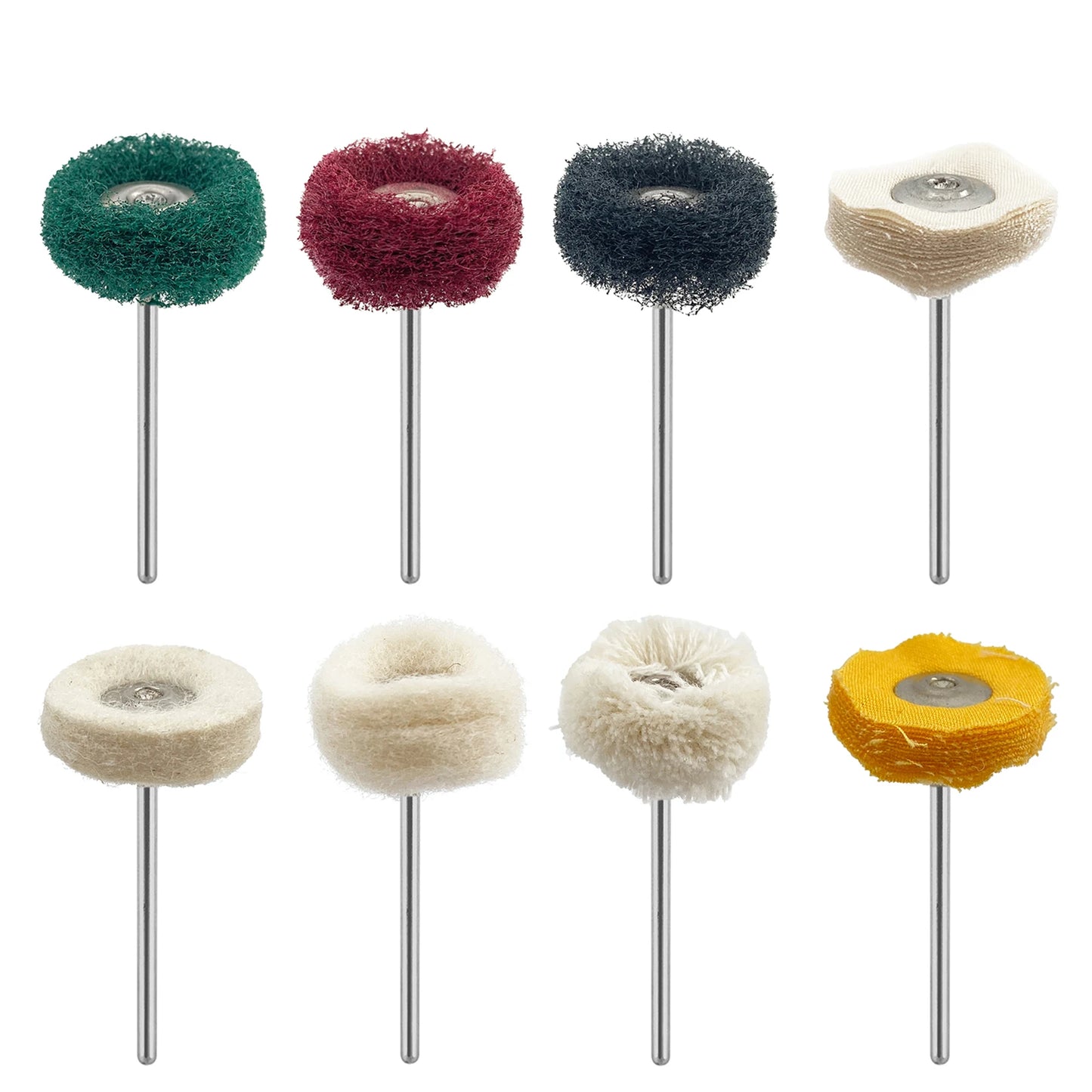 10Pcs/Bag Dental Odontologia Polishing Brush Wheel Rotary Tools 2.35mm HP Shank Wool Goat Cotton Black Buff Dentistry Laborator