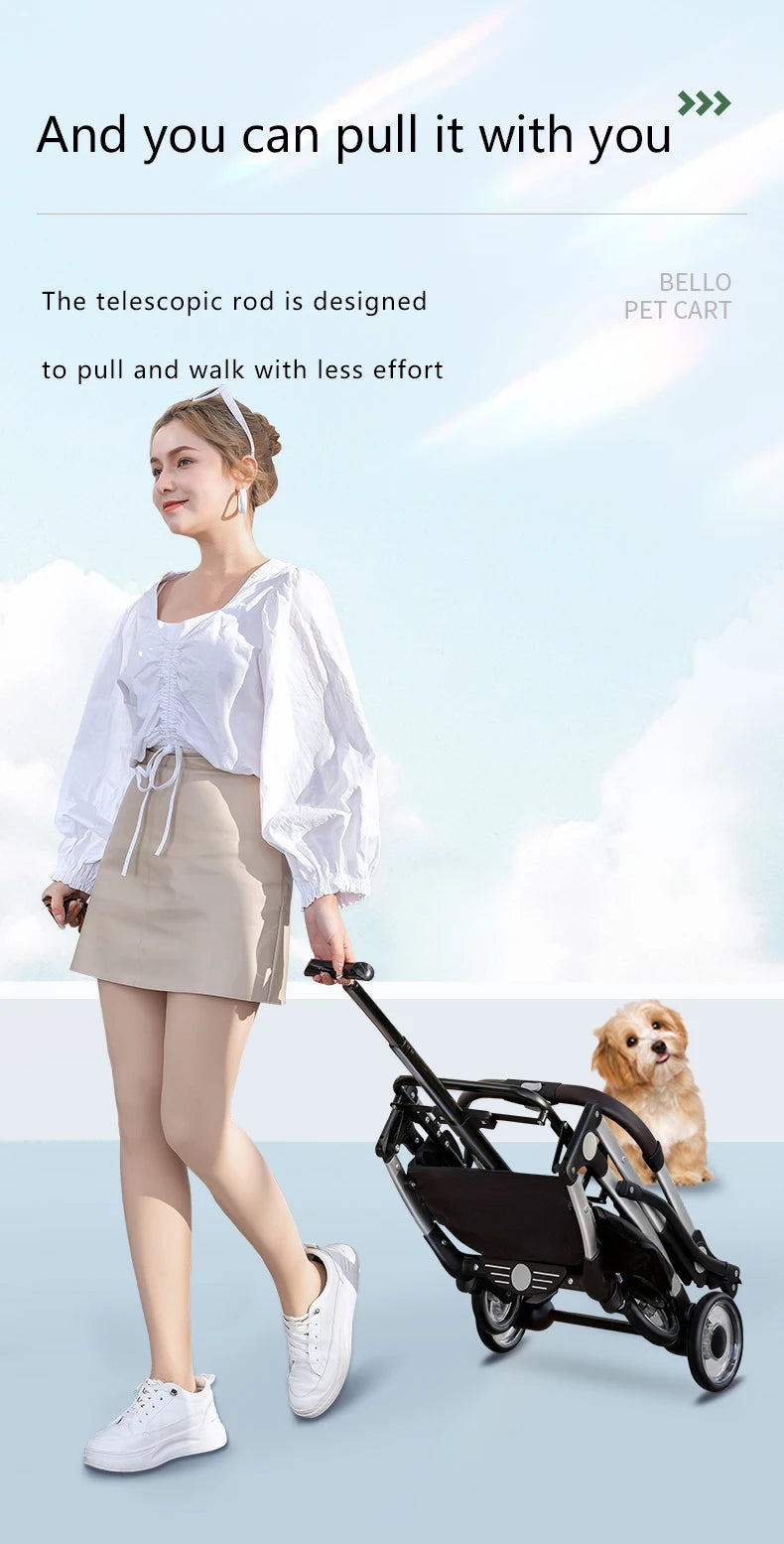 STLFBello Cat Trolley Cat Stroller Pet Stroller Cat Pet Carriers & Travel Products