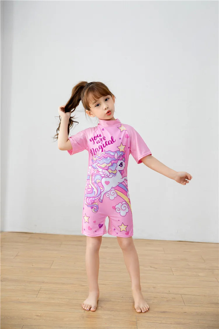 2-10T Summer Kids Boy Swimsuits Vacation Beach Pants Long sleeve Tops with Hat Toddler Sets Fashion Children Surfing Swim Suit