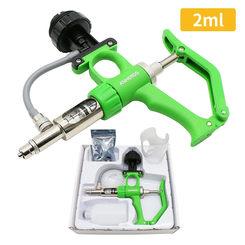 Veterinary Injection Syringe  With Bottles Automatic Pig Goat Cow Continuous Syringe Multifunction Liquid Feeding