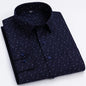 Men's Long Sleeve Shirt High-quality Fashion Casual Print Plaid Stripe Single Pocket Fit Business Formal Office Four Season Top