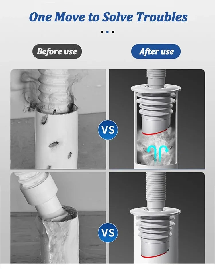 Silicone Bathroom Sewer Seal Ring Kitchen Sink Sewer Pipe Seal Plug Washing Machine Anti-odor Leakage Floor Drain Seal Connector