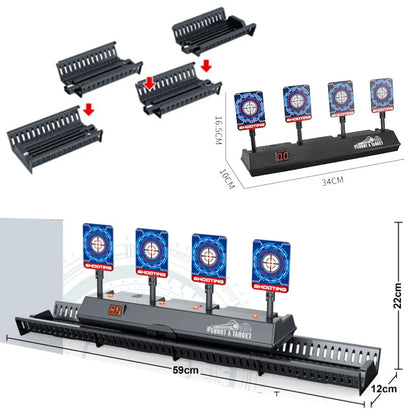 Targets for Nerf Guns Auto Reset Electric Shooting Target Accessories Kids Sound Light Shooting Game Toys High Precision Scoring