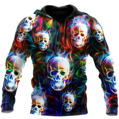 Dark  Red Skull Tattoo 3D All Over Printed Men's Hoodie & Sweatshirt Spring and  Autumn Unisex  Hoodies Casual Sportswear