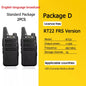 Retevis RT622 Mini Walkie Talkie 2pcs PMR446 Portable Two-way Radio PTT Walkie Talkies Communication Radio for Restaurant Hotel
