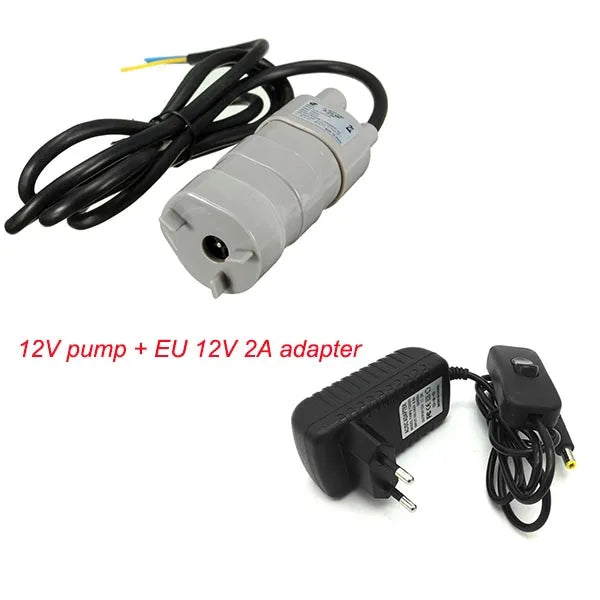 Best Sale 12V 24V 600L/H High Pressure Dc Submersible Water Pump Three-wire Micro Motor Water Pump with Adapter