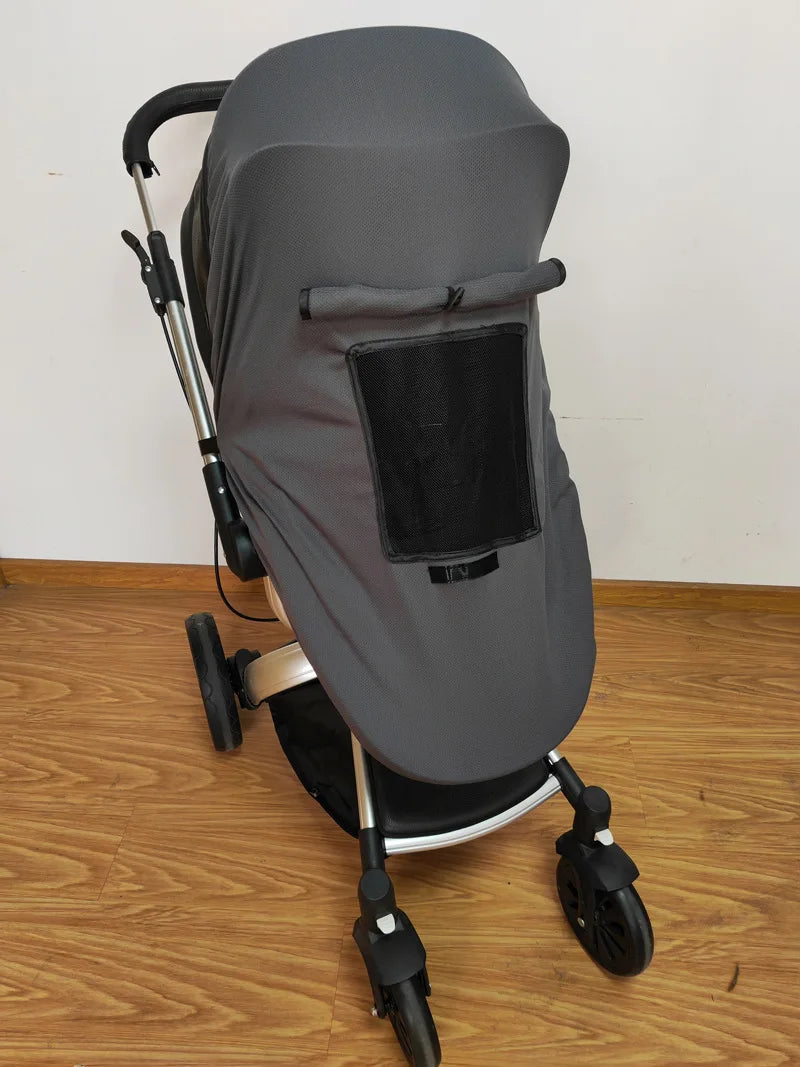 Baby Stroller Rag Shade Blocks UV UVB Sun Rays Cover Car Awning Mosquito Insect Net Mesh RainTent Stroller Protection Accessory