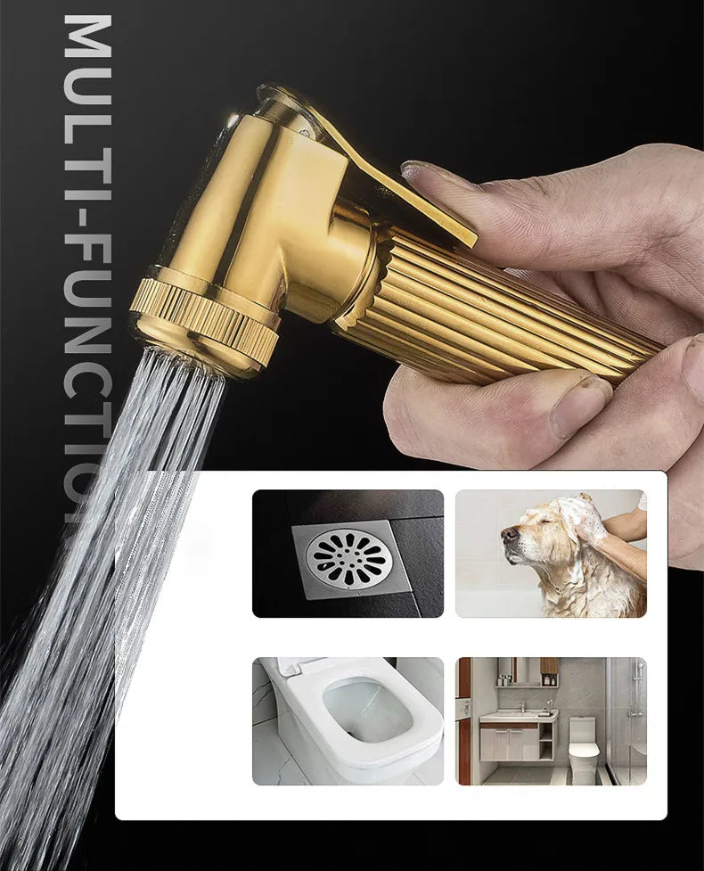 Gold Piano Digital Display Bathroom Shower Set Brass Bathroom Faucet Accessories Thermostatic Digital Bathroom Shower System