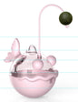 Tumbler Food-Dispensing Cat Toy - Anglerfish Design Feather Bell Catnip Ball, Teeth-Cleaning Licking Self-Play Pet Supplies