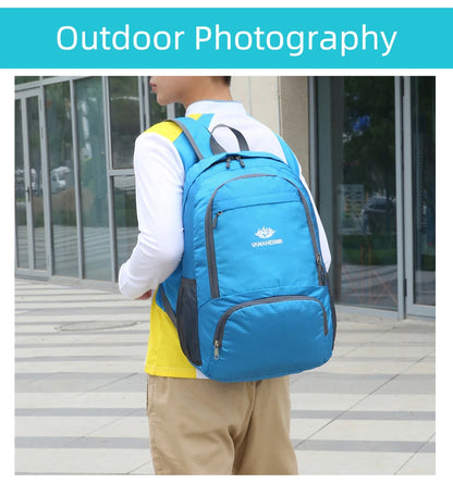 23L Packable Backpack Foldable Ultra Light Outdoor Duffle Bag Big Folding Knapsack Hiking Travel Rucksack Mountaineering Daypack