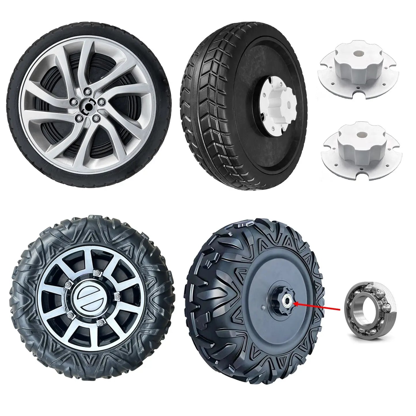 33CM/13'' 25CM/10'' PU Solid Rubber Tire for Children Electric Ride on Toy Car Power Wheels ﻿Alligator Tires Wheels Upgrade Part