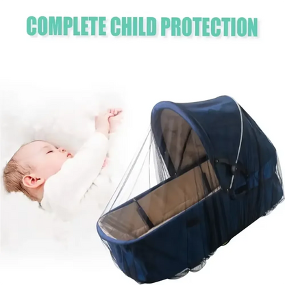 Portable Mini Crib Mosquito Net with Elastic Edge Fine Mesh Washable Bug Net Cover for Stroller And Bassinet