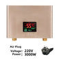 110V 220V Instant Water Heater Kitchen Bathroom Wall Mounted Electric Water Heater Hot Water Shower with LCD Temperature Display