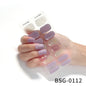 16/18/20Tips Semi-Cured Gel Nail Strips Adhesive Full Cover Stickers for Nails UV Lamp Need Press On Nails Fashion Manicure