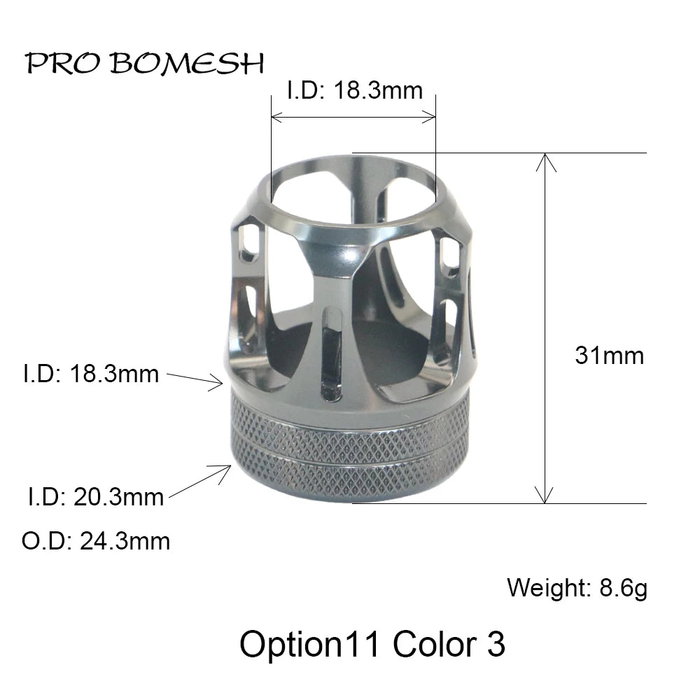 Pro Bomesh Aluminum Locking Nutt Fishing Reel Seat Decorative Trim Part DIY Fishing Rod Component Accessory