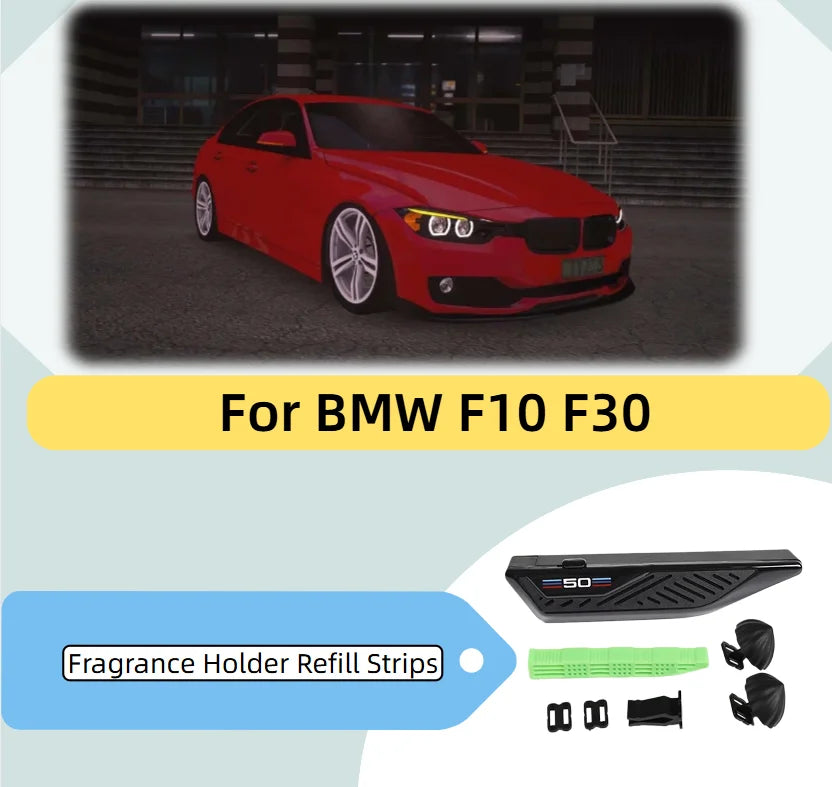 Car Air Fresheners F10 F30 Fragrance Holder Refill Strips Car Air Freshener Perfume Diffuser Blade Shape Vent For BMW