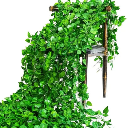 4/10M Artificial Plant Green Ivy Leaf Garland Fake Plant Creeper Hanging Vine Outdoor DIY Garden Wall Wedding Party Home Decor