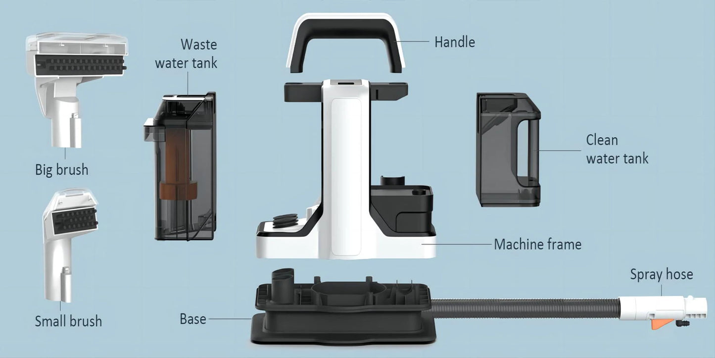 OMESER 750W Handheld Carpet Cleaner 15KPa Portable Spot Cleaner Spray Suction Integrated Clean Machine for Car Sofa Pet Hair