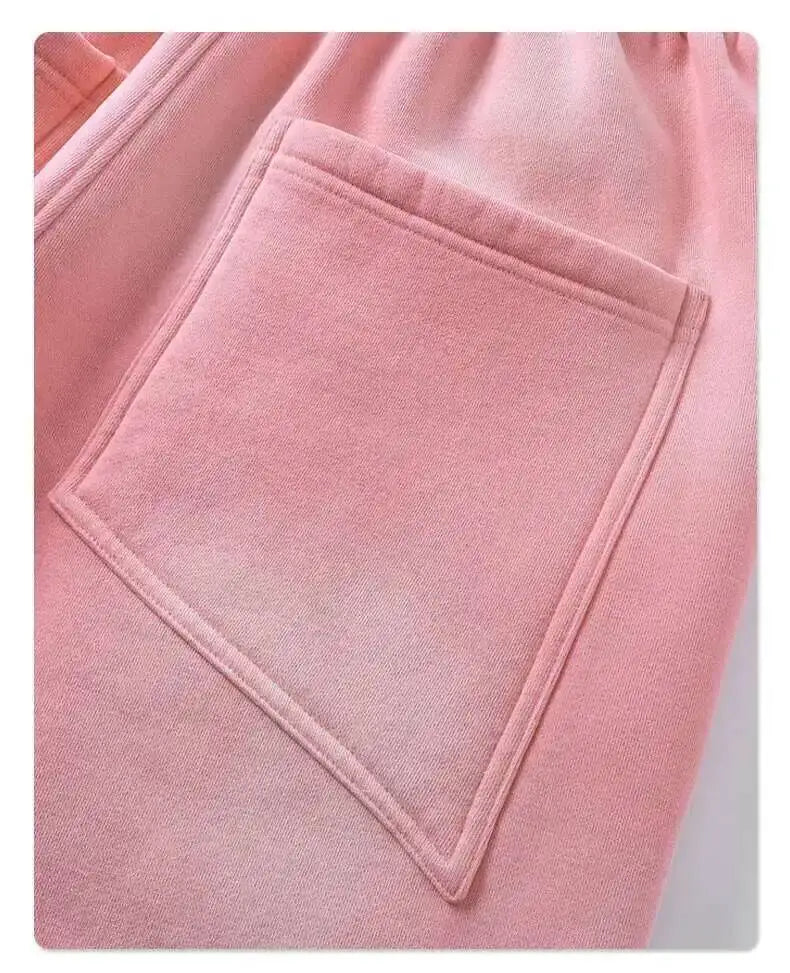 IEFB Washed Male Set Sweatshirt Sweatpants Splash-ink White Spray Dye Velvet Hoodies Autumn Spring New Trendy Male Wear 9W125